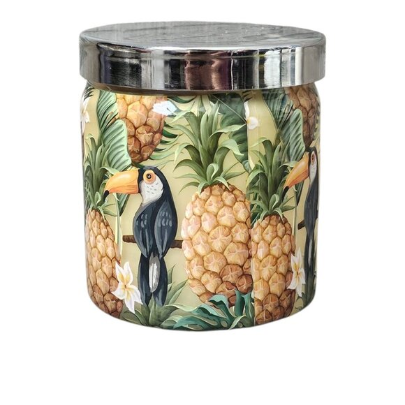 GooseCreek Pina Colada Soy Wax Essential Oils Jar Candle NEW - Picture 2 of 5
